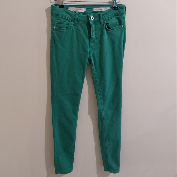 Anthropologie Pilcro and the Letterpress Green Mid Size Jeans, Size 25 - Picture 3 of 8
